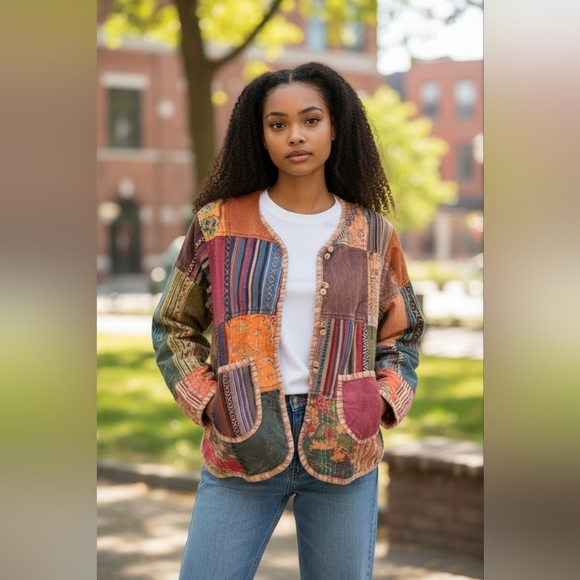 Patchwork Multicolor Jacket - Picture 1 of 7